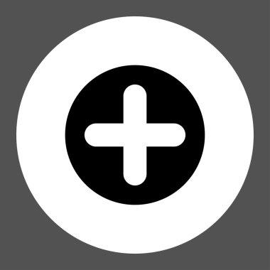 Düz siyah oluşturmak ve beyaz renkler düğmesini yuvarlak