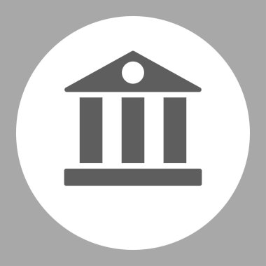 Banka düz koyu gri ve beyaz Renkler düğmesini yuvarlak