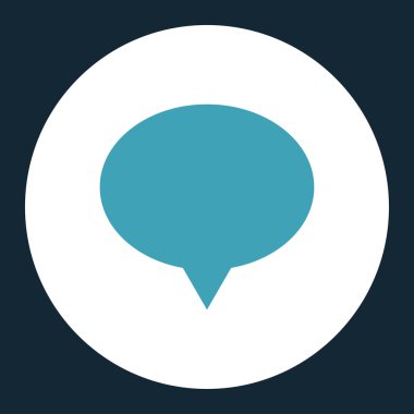 Afiş düz mavi ve beyaz Renkler düğmesini yuvarlak