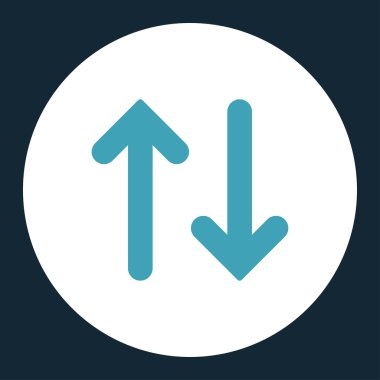 Flip düz mavi ve beyaz Renkler düğmesini yuvarlak