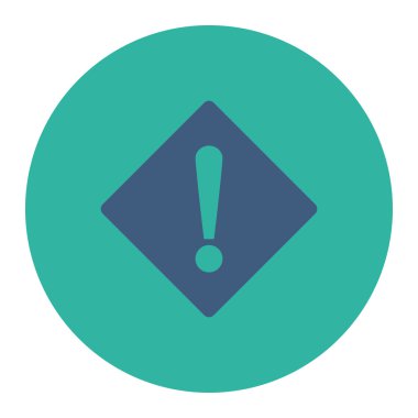 Hata düz kobalt ve mavi renkler düğmesini yuvarlak