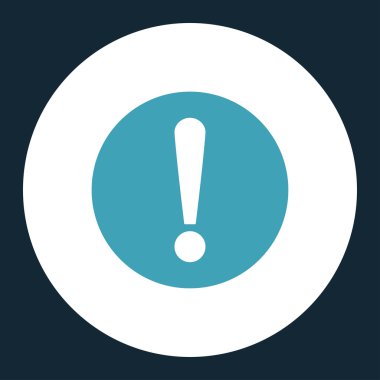 Sorun düz mavi ve beyaz Renkler düğmesini yuvarlak