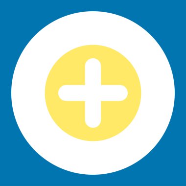 Düz sarı oluşturmak ve beyaz Renkler düğmesini yuvarlak