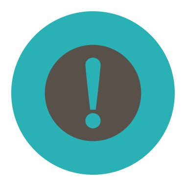 Sorun düz gri ve mavi renkler düğmesini yuvarlak