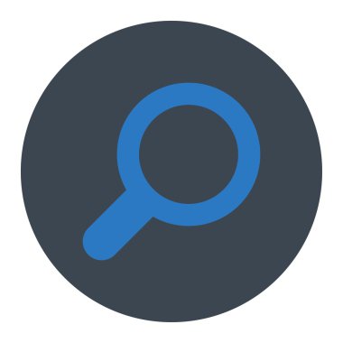 Yuvarlak düğme görünüm düz düz mavi renkler