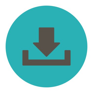 Download düz gri ve mavi renkler düğmesini yuvarlak