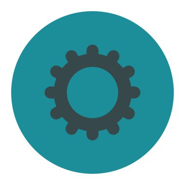 Vites düz yumuşak mavi renkler düğmesini yuvarlak