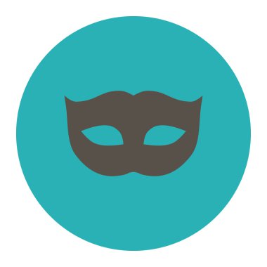 Yuvarlak düğmesini gizlilik maskesi düz gri ve mavi renkler