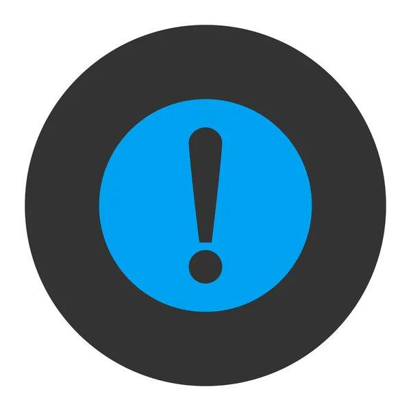 Problema plano azul y gris colores botón redondo — Vector de stock