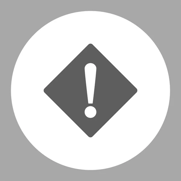 Error flat dark gray and white colors round button — Διανυσματικό Αρχείο