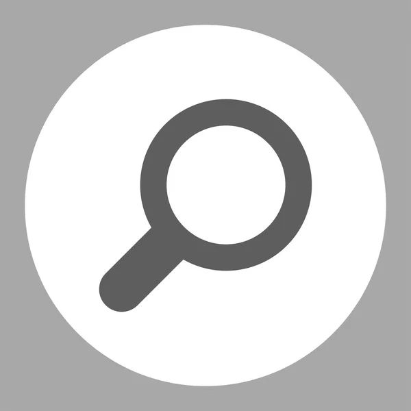 View flat dark gray and white colors round button — Stockový vektor