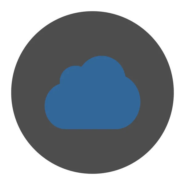 Σύννεφο επίπεδη κοβάλτιο και γκρι χρώματα γύρω από το κουμπί — Διανυσματικό Αρχείο
