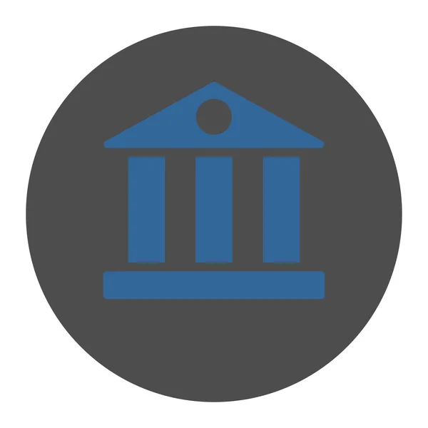 銀行フラット コバルト グレーの色のラウンド ボタン — ストックベクタ