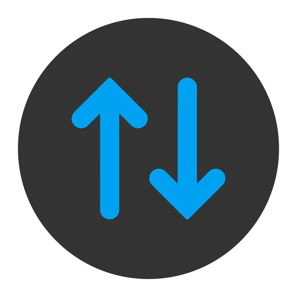 Flip flachen blauen und grauen Farben runden Knopf — Stockvektor