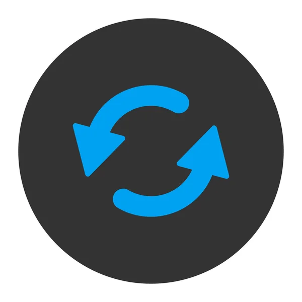 Обновленная круглая кнопка Cw плоского синего и синего цветов — стоковый вектор