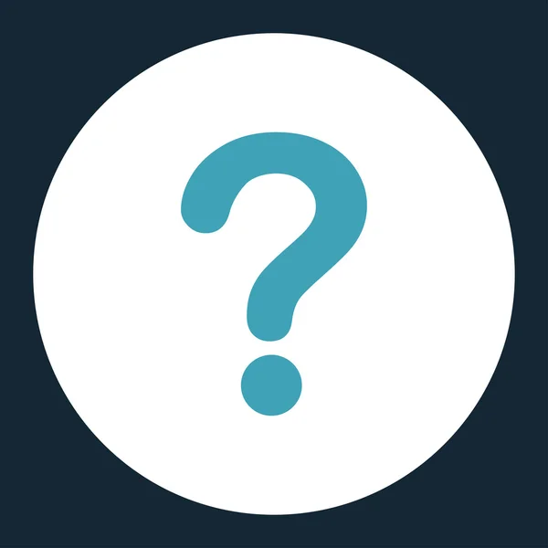 Question plat bleu et blanc couleurs bouton rond — Image vectorielle