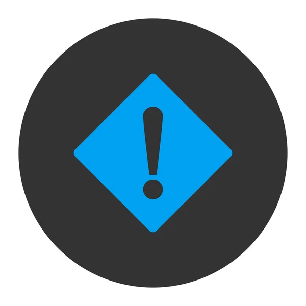 Ошибка плоский синий и серый цвета круглая кнопка — стоковый вектор