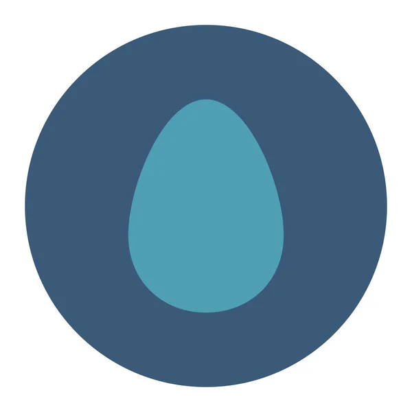 Jajko, płaskie cyjan i niebieski kolory okrągły przycisk — Wektor stockowy
