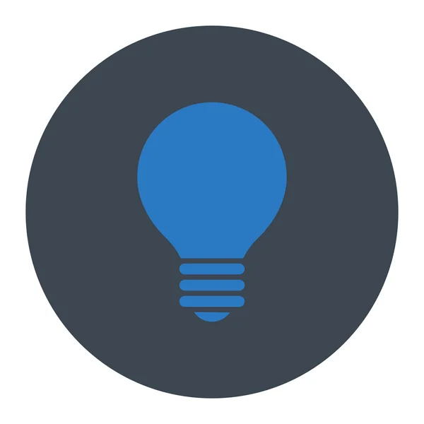 Lâmpada elétrica plana cores azuis lisas botão redondo — Vetor de Stock