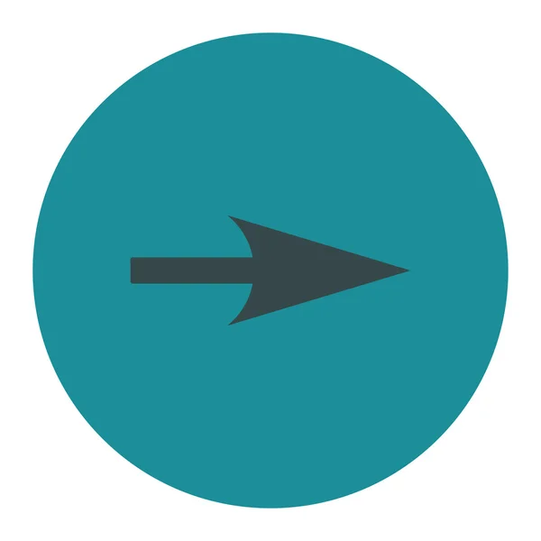 Flèche Axis X plat bleu doux couleurs bouton rond — Image vectorielle