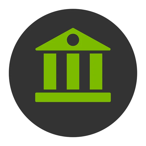 Banco plana eco verde e cinza cores botão redondo — Vetor de Stock
