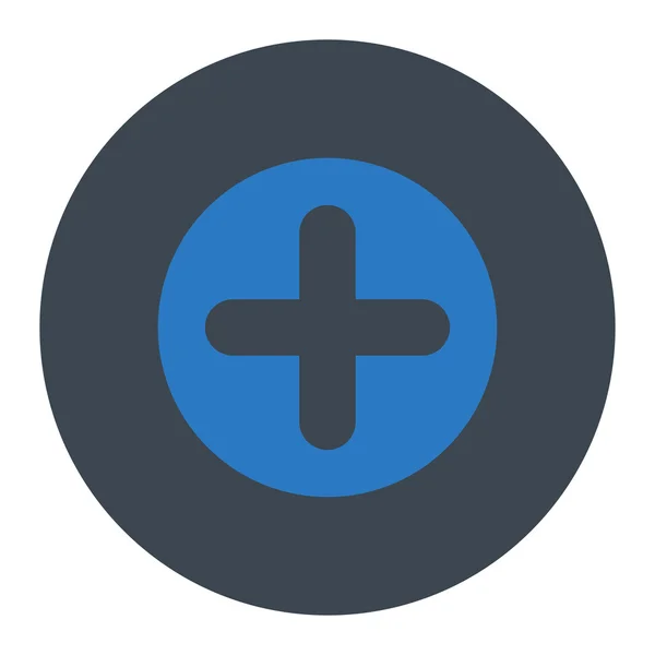 Utworzyć płaskie gładkie kolory niebieski okrągły przycisk — Wektor stockowy