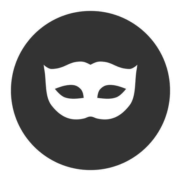Máscara de privacidad plana de color blanco y gris botón redondo — Vector de stock