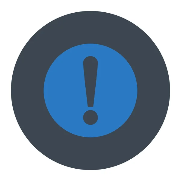 問題のフラットな滑らかなブルー色ラウンド ボタン — ストックベクタ