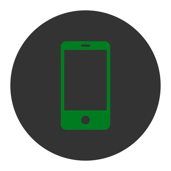 Кнопка круглих кольорів для смартфона з плоским зеленим і сірим кольорами — стоковий вектор