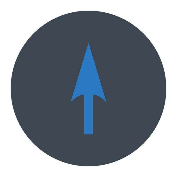 Flecha Eje Y plana lisa azul colores botón redondo — Archivo Imágenes Vectoriales