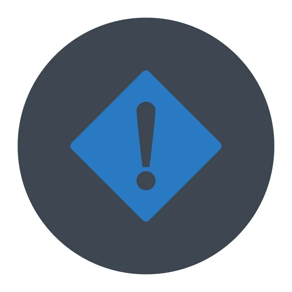 Erro plana cores azuis lisas botão redondo —  Vetores de Stock