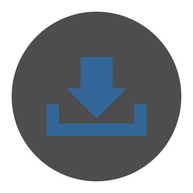 Düz kobalt indirin ve gri renkler düğmesini yuvarlak