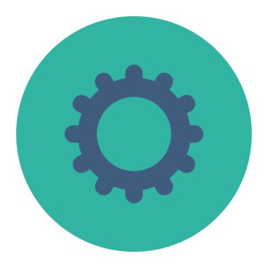 Vites düz kobalt ve mavi renkler düğmesini yuvarlak