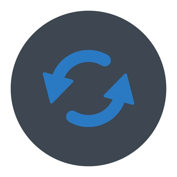 Vernieuwen Ccw plat glad blauwe kleuren ronde knop — Stockfoto