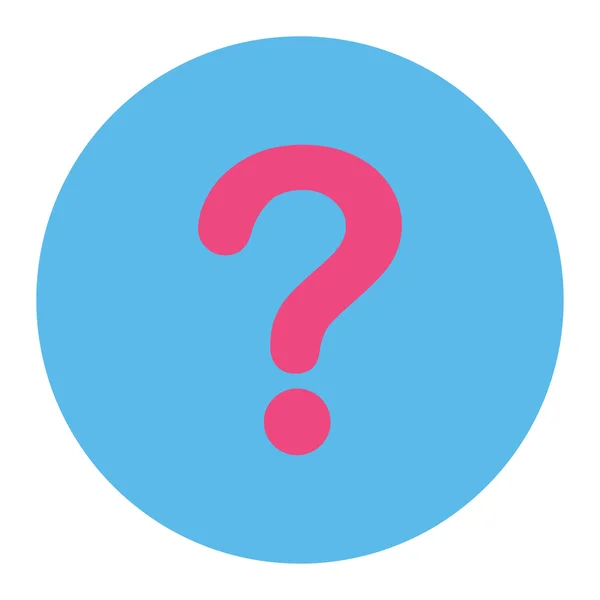 Question flat pink and blue colors round button — Stock Photo, Image