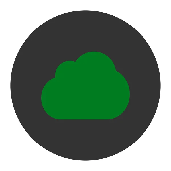 클라우드 플랫 녹색과 회색 색상 라운드 버튼 — 스톡 사진