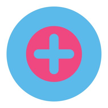 Düz pembe oluşturmak ve mavi renkler düğmesini yuvarlak