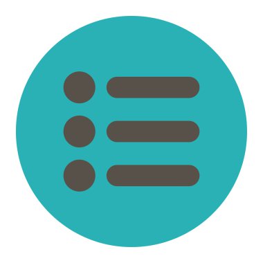 Öğeleri düz gri ve mavi renkler düğmesini yuvarlak