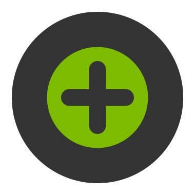 Düz eko yeşil oluşturmak ve gri renkler düğmesini yuvarlak