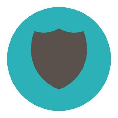 Yuvarlak düğmesini kalkan düz gri ve mavi renkler