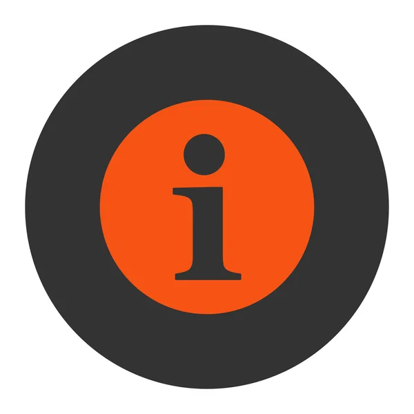 Information platt orange och grå färger runda knappen — Stock vektor