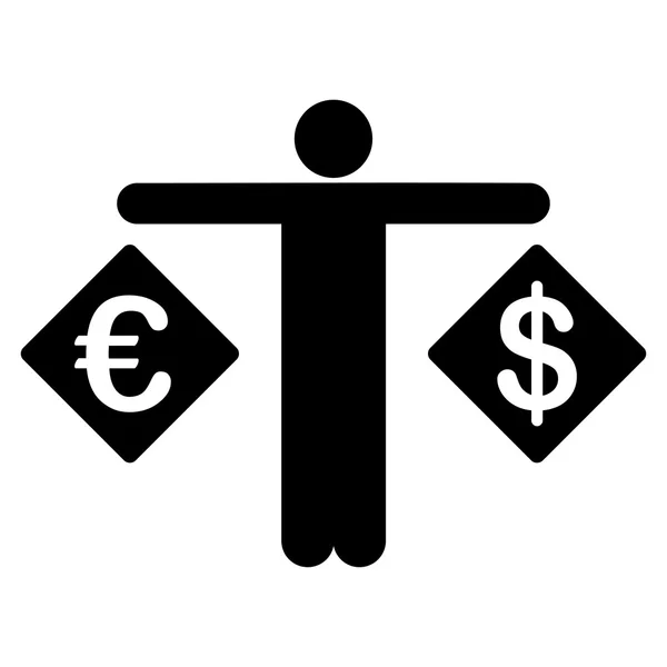 Valuta jämför ikonen från Business Bicolor ange — Stockfoto