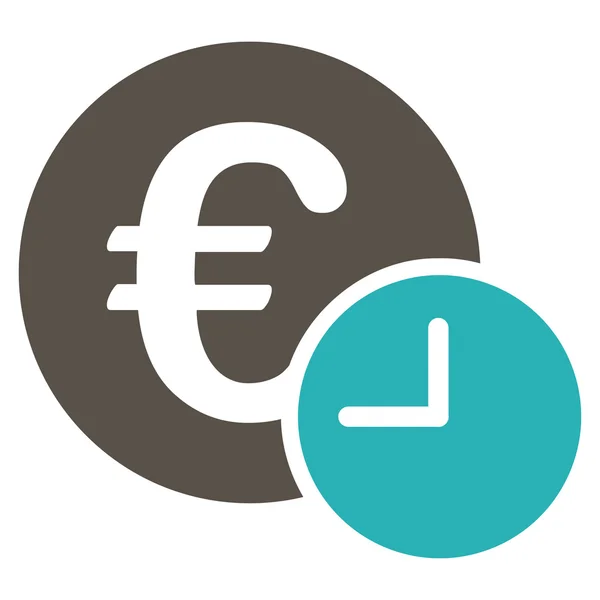 Euro úvěr ikona z podnikání Bicolor Set — Stock fotografie