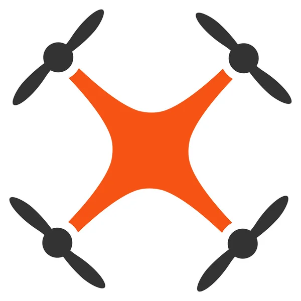 비즈니스 색 설정에서 Quadcopter 아이콘 — 스톡 사진