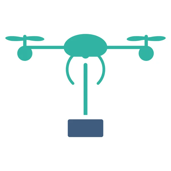 Copter pictogram zending van Business Bicolor instellen — Stockvector