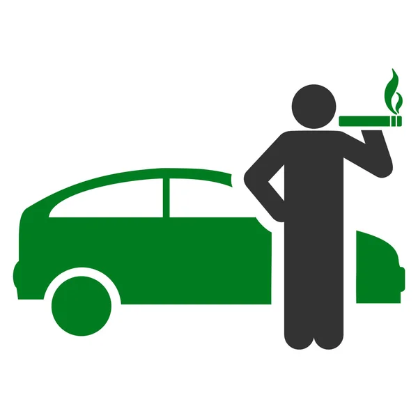 Icono de taxista fumador de Business Bicolor Set — Vector de stock
