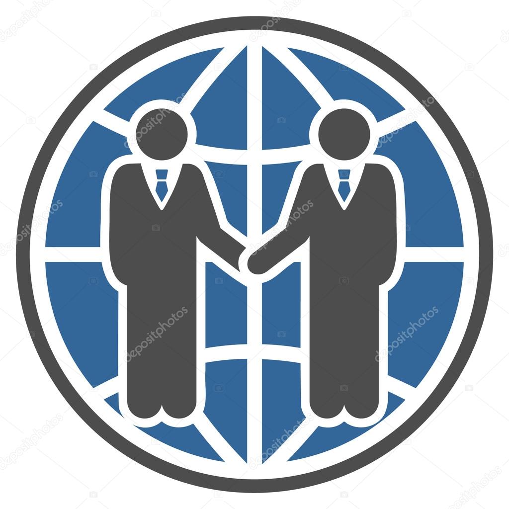 Global partnership icon from Business Bicolor Set