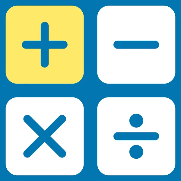 Ikona kalkulačka z podnikání Bicolor Set — Stockový vektor