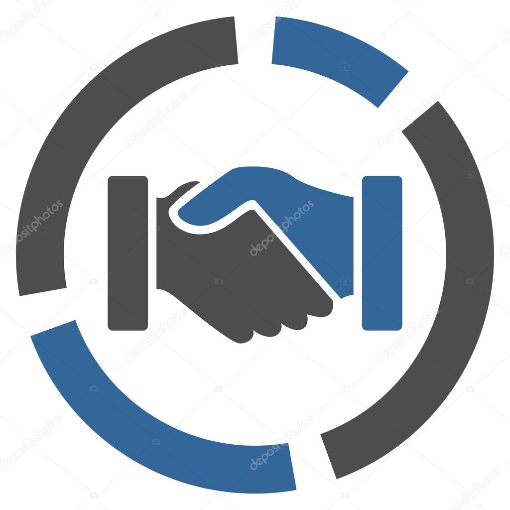 Acquisition diagram icon from Business Bicolor Set
