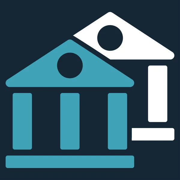 Banken pictogram van Business Bicolor instellen — Stockvector